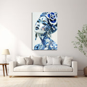 Dame in Delfter Blau