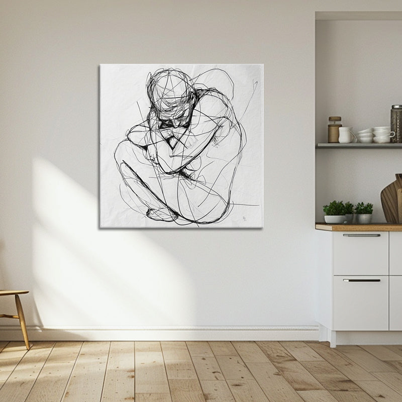Der Denker auf Leinwand