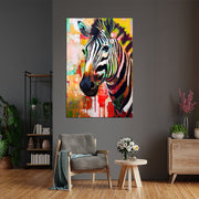 Fröhliches Zebra