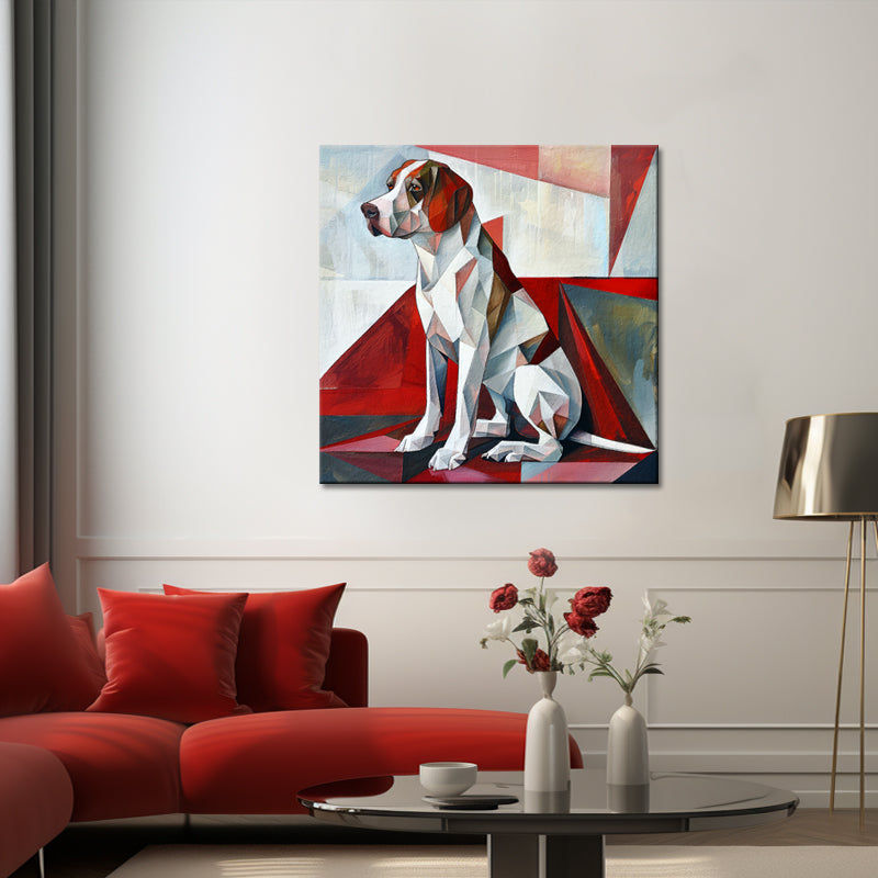 Kubismus Hund Gemälde