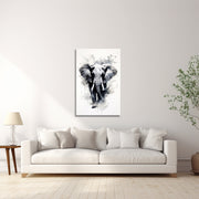 Elefant in Schwarz-Weiß