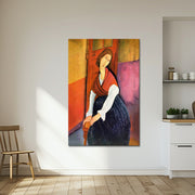 Jeanne Hébuterne im roten Schal - Amedeo Modigliani