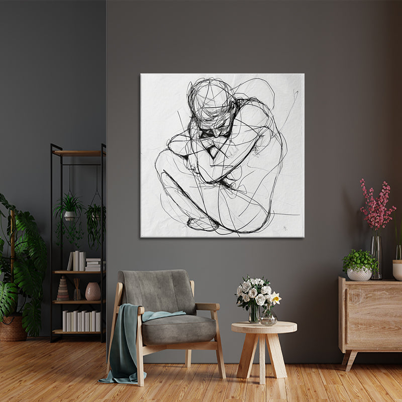 Der Denker auf Leinwand
