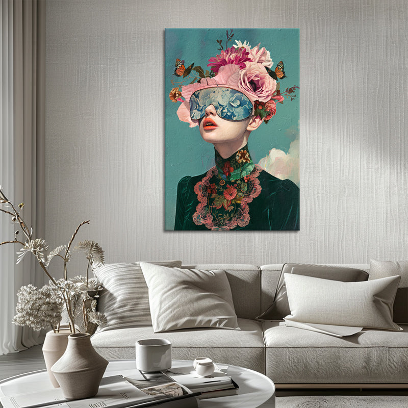 Frau mit Blumen
