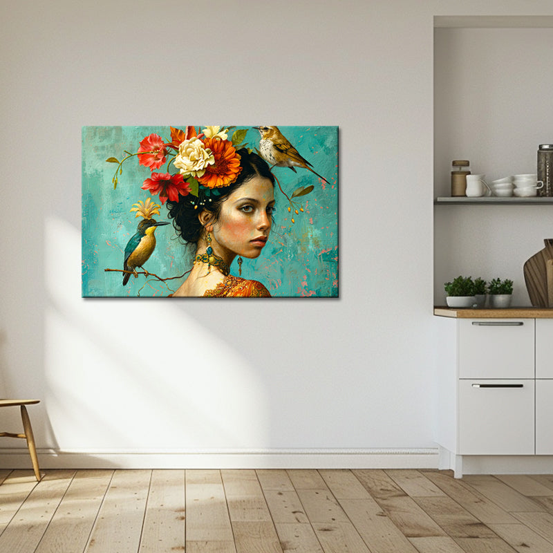 Frau mit Vogel VII