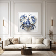Hummer im Delfter-Blau-Stil