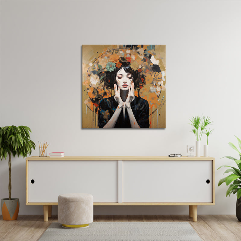 Vintage-Gemälde mit Blumen