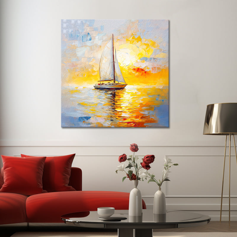 Segelboot bei Sonnenuntergang II