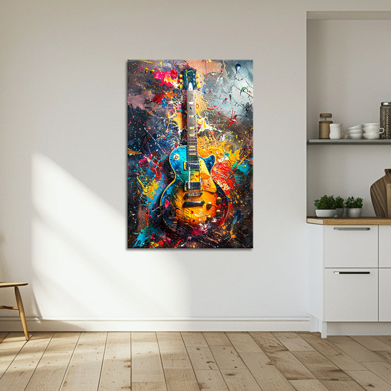 Buntes Gitarrengemälde