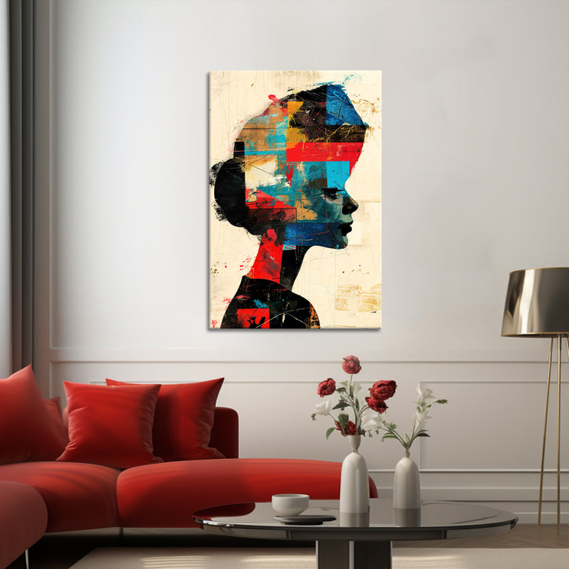 Frau in Abstrakt