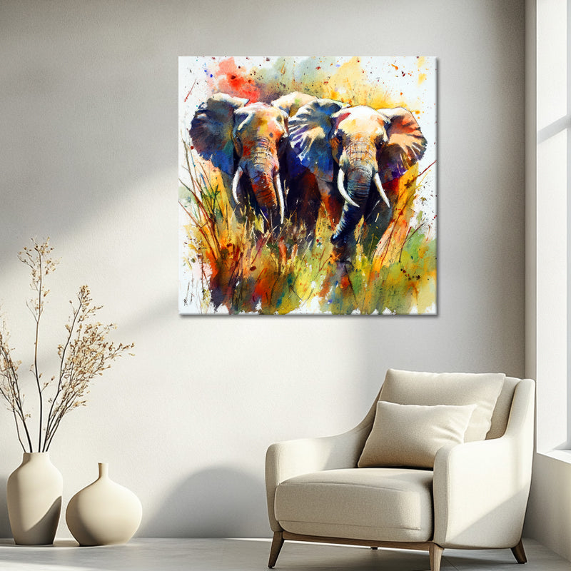 Elefanten im Aquarell-Stil