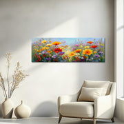 Panorama Buntes Blumenfeld