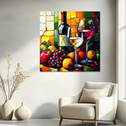 Wein im kubistischen Stil