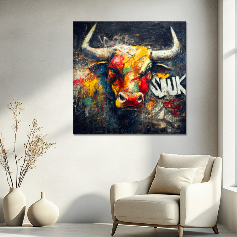 Stier in Pop-Art