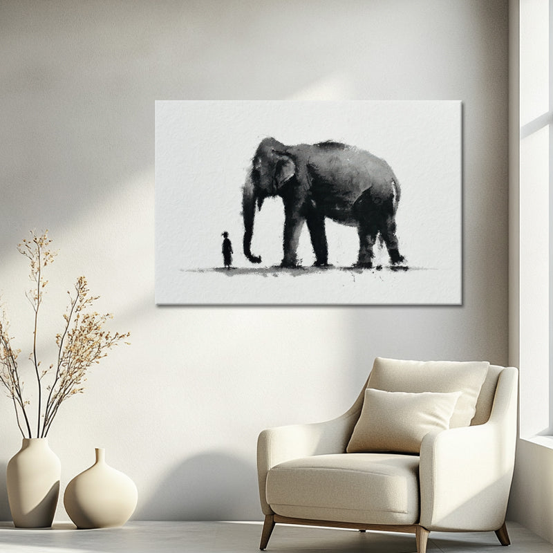 Junge mit Elefant II