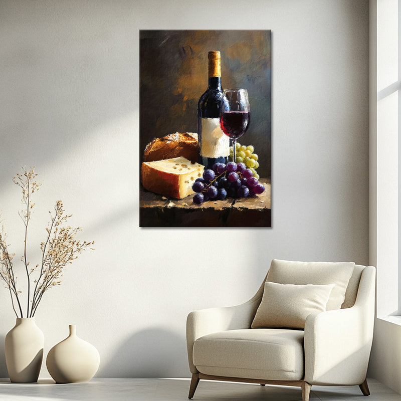 Gemälde Wein & Früchte III