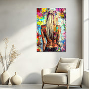 Frau im Pop-Art-Stil