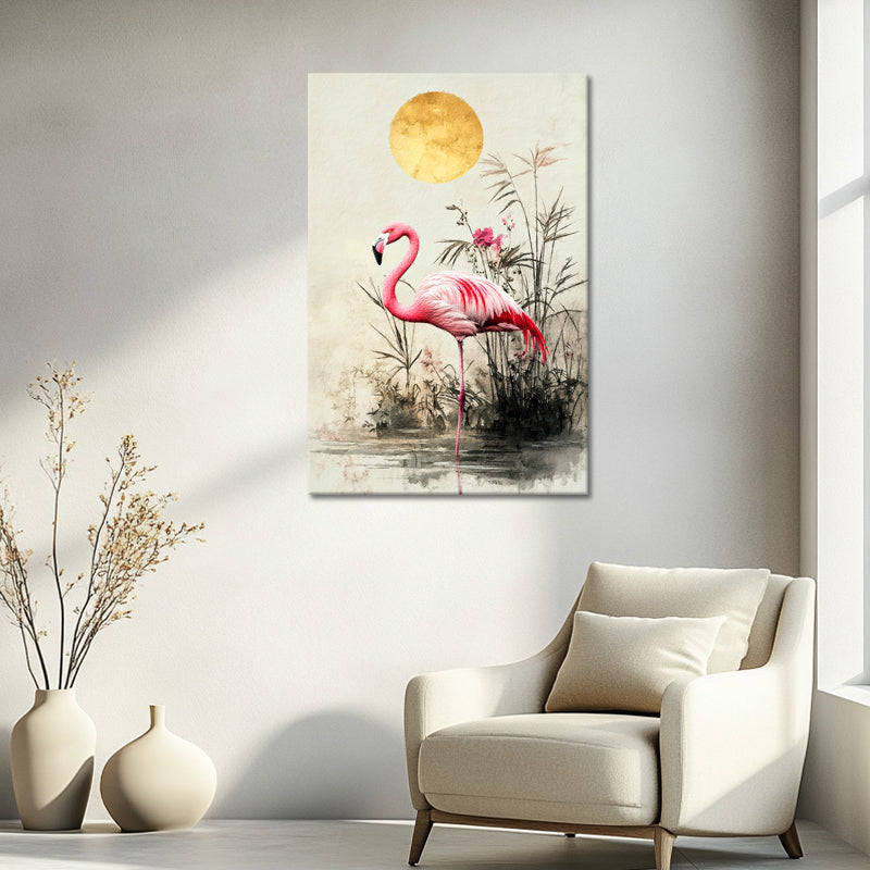 Ein rosa Flamingo