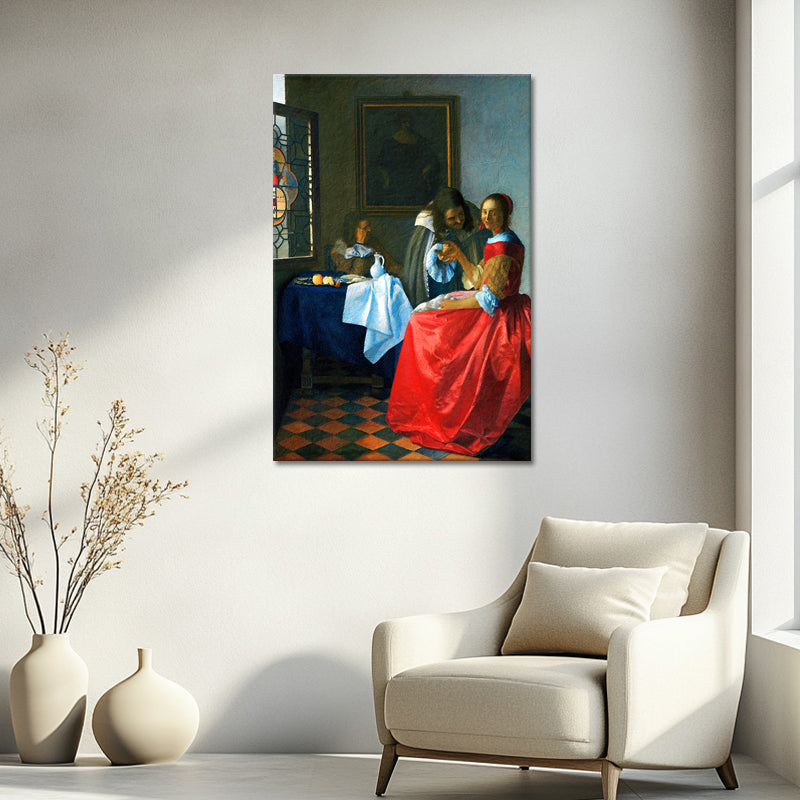 Dame und zwei Herren - Johannes Vermeer