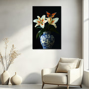 Porzellanvase mit Blumen II