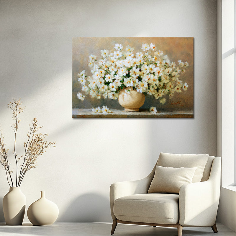 Weiße Blumen in einer Vase