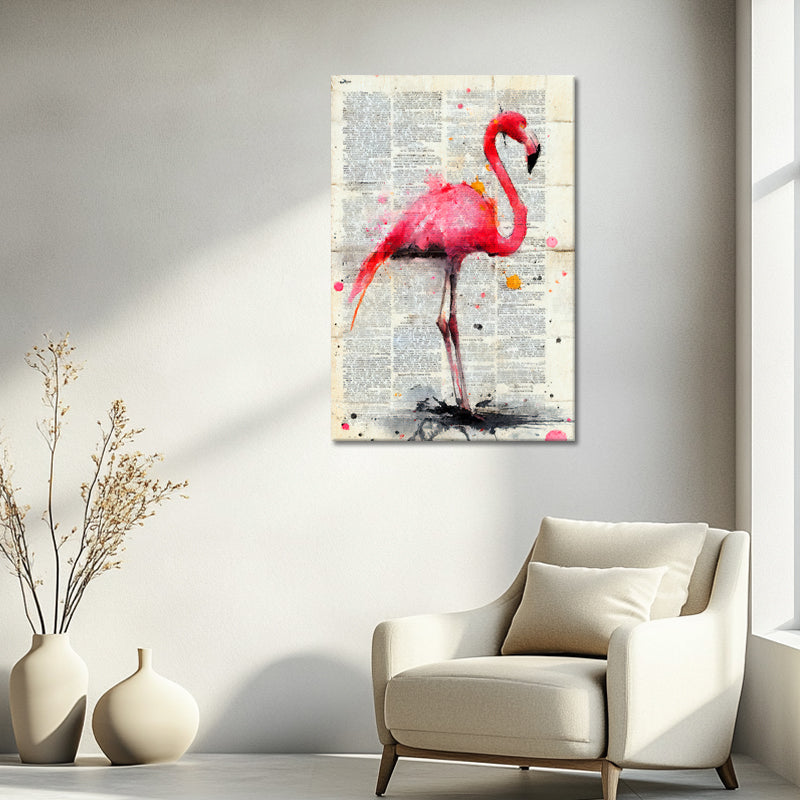 Flamingo-Zeitungskunst