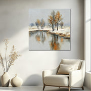 Winterlandschaft mit schönen Spiegelungen III