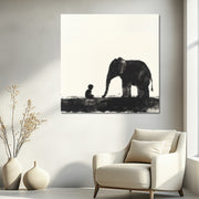 Junge mit Elefant