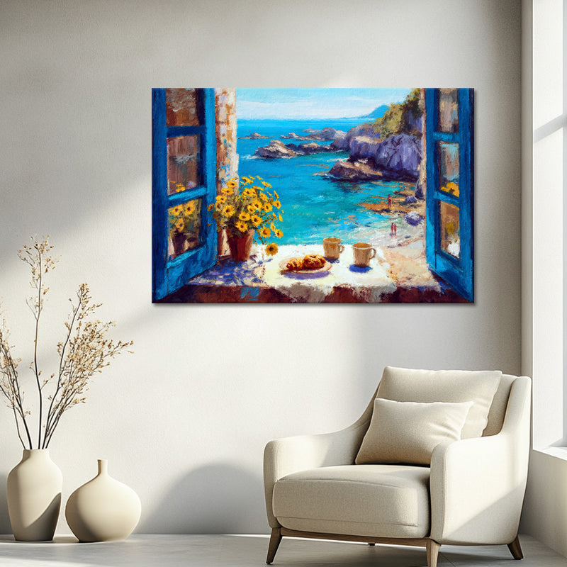 Beruhigendes Interieur am Meer