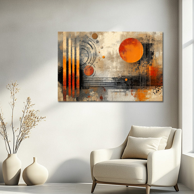 Braun, Grau und Orange