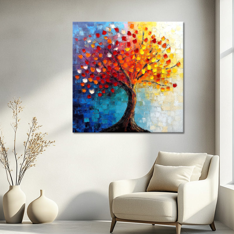 Gemälde bunter Baum III