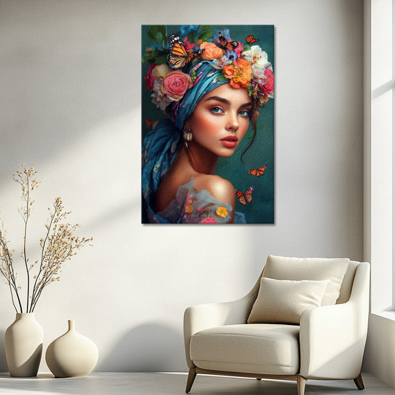 Frau in Blumen