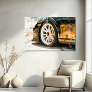 Goldener schwarzer Porsche
