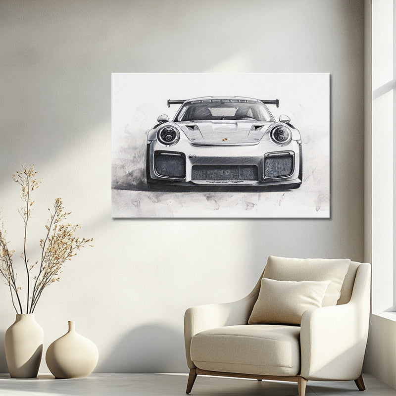 Sportwagen Porsche Silber