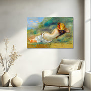 Das Stroh oder die auf dem Gras liegende Frau - August Renoir