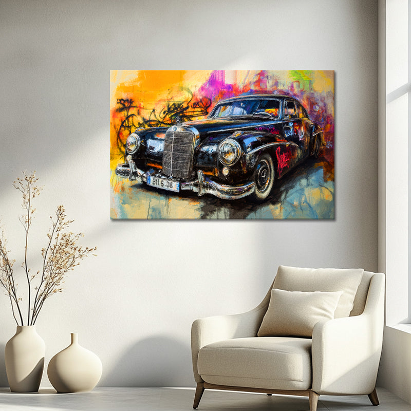 Gemälde Mercedes Oldtimer II