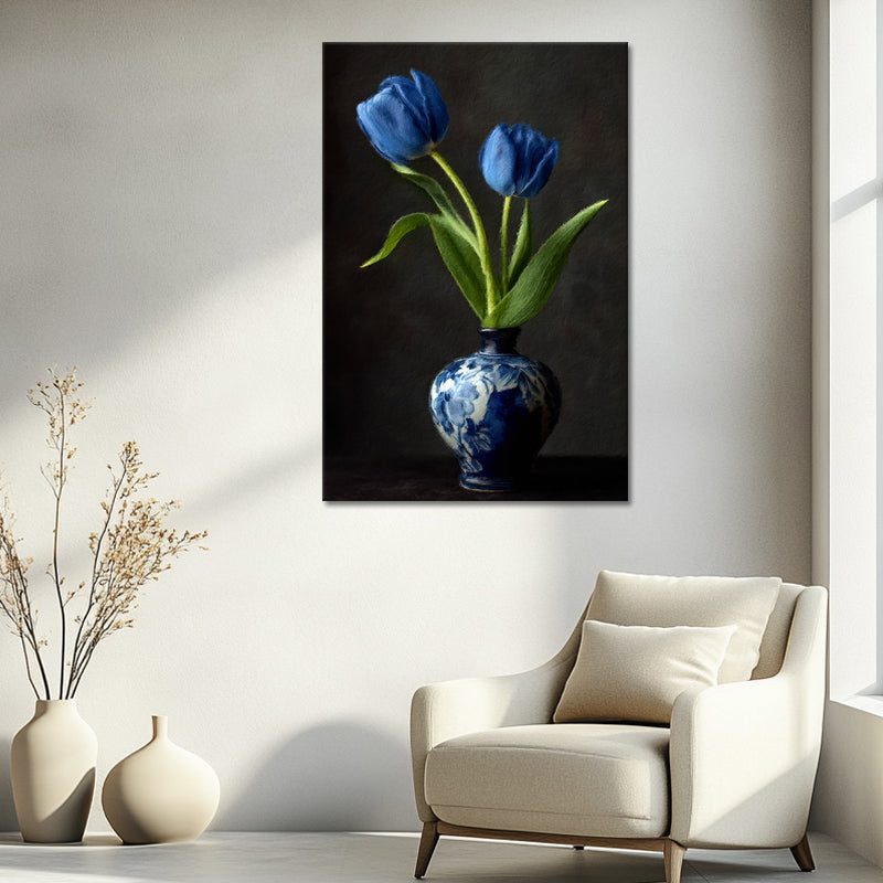 Zwei blaue Tulpen