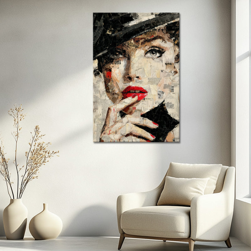 Collage-Kunst Frau