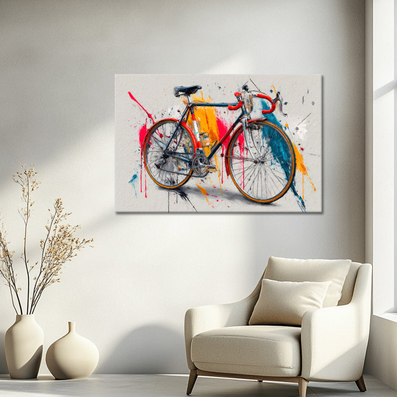 Altes Rennrad in Farbe