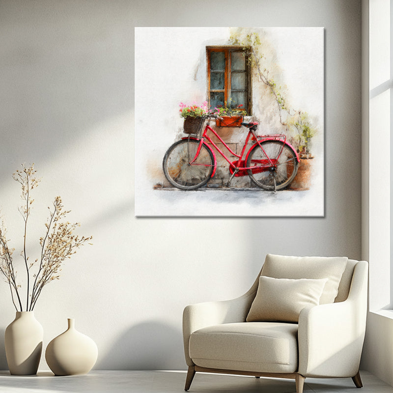 Fahrrad mit Blumen Kunst II