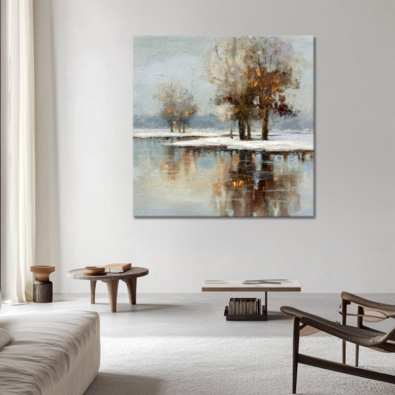 Winterlandschaft mit schönen Reflexionen II