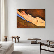 Liegender Akt auf blauem Kissen - Amedeo Modigliani