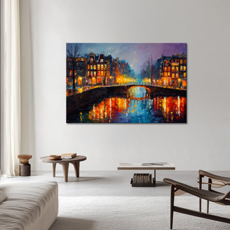 Amsterdamer Gracht bei Nacht