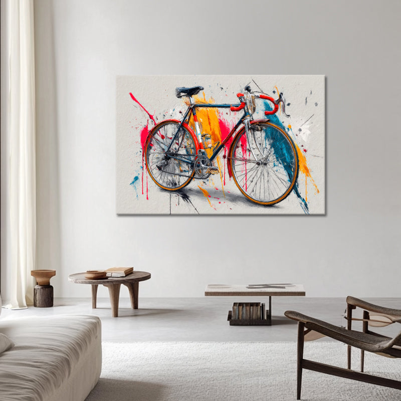 Altes Rennrad in Farbe