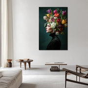 Porträt Frau Tulpen