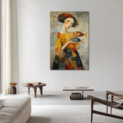 Frau und Fisch Kunst