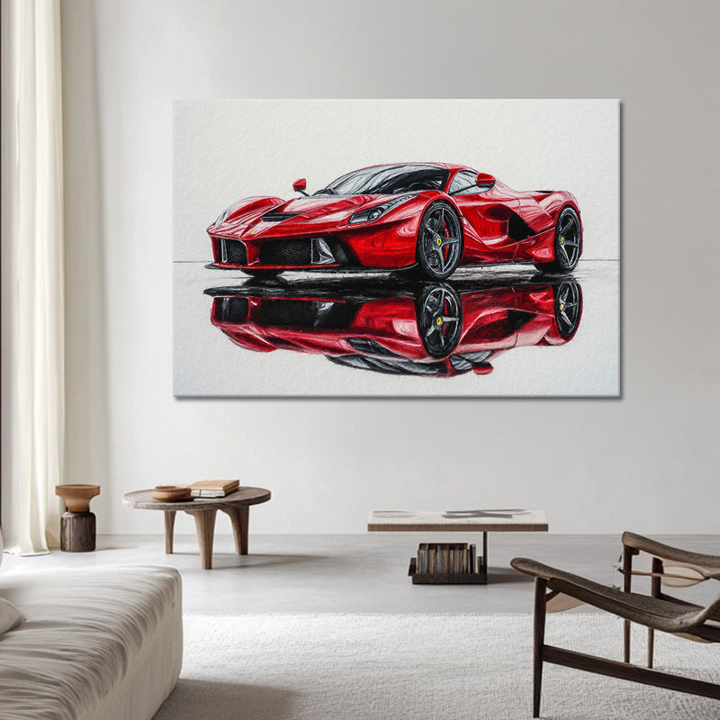 Gemälde Ferrari-Rot