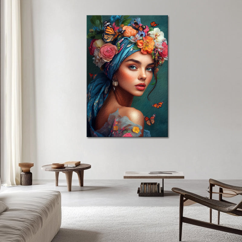 Frau in Blumen
