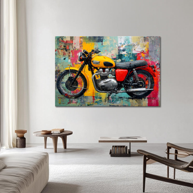 Triumph-Motorrad-Gemälde