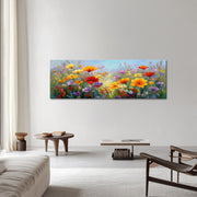 Panorama Buntes Blumenfeld